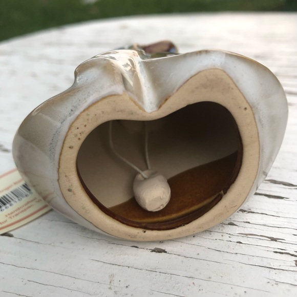 Ceramic Angel with harp bell ornament - Picture 3 of 5